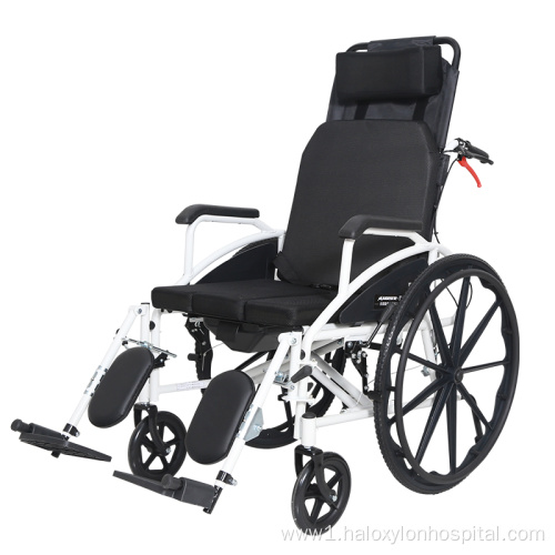 manual wheelchair lightweight folding reclining lying-down